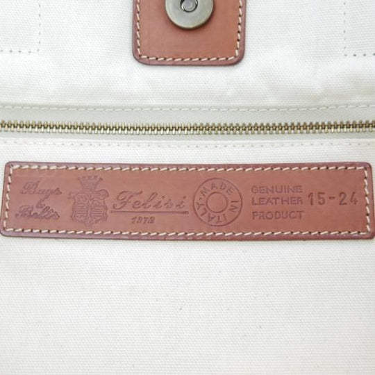 極美品★フェリージ【★15-24/ブリーフ トート】ブラウン×トルトラ/レザー×ナイロン/メンズ ビジネス バッグ/Felisi★N5180