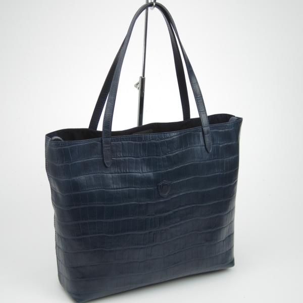美品★フェリージ/Felisi【★トートバッグ/15-50】レザー/クロコ型押し/トート/バッグ/ユニセックス/メンズ&レディース/ビジネス★N5181