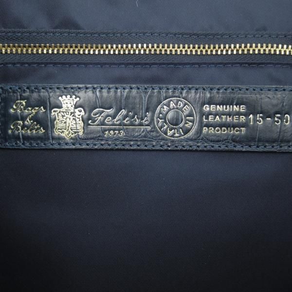 美品★フェリージ/Felisi【★トートバッグ/15-50】レザー/クロコ型押し/トート/バッグ/ユニセックス/メンズ&レディース/ビジネス★N5181