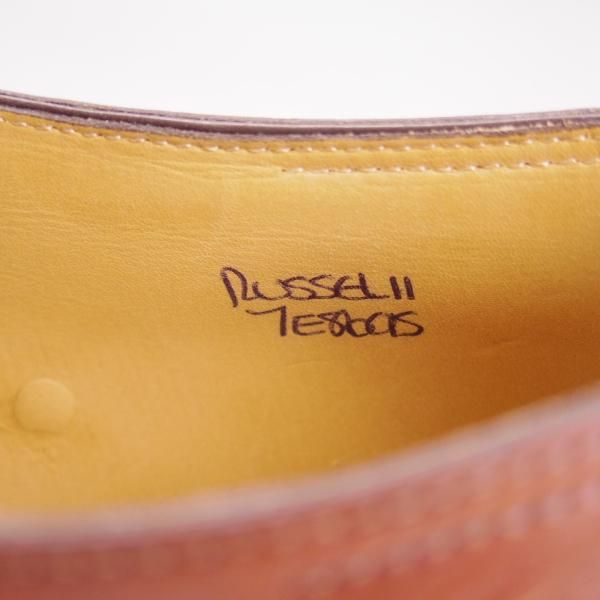 美品★ジョンロブ 7E【★8695ラスト/RUSSEL 2】ラッセル/パンチドキャップトゥ/カーフ/JOHN LOBB★c740