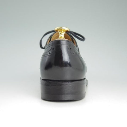 美品★(伊)ボノーラ SIZE 5.5【貴重★旧ボノーラ/セミブローグ】カーフ/黒/BONORA★c741