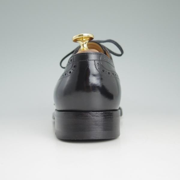 美品★(伊)ボノーラ SIZE 5.5【貴重★旧ボノーラ/セミブローグ】カーフ/黒/BONORA★c741