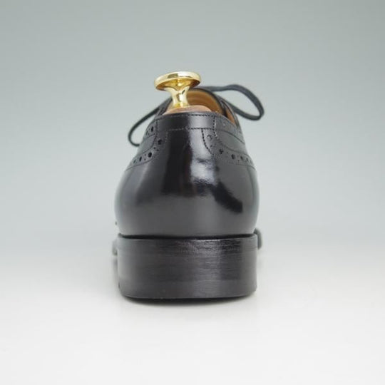 美品★(伊)ボノーラ SIZE 5.5【貴重★旧ボノーラ/セミブローグ】カーフ/黒/BONORA★c741