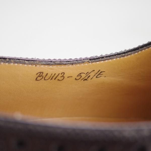 美品★(伊)ボノーラ SIZE 5.5【貴重★旧ボノーラ/セミブローグ】カーフ/黒/BONORA★c741