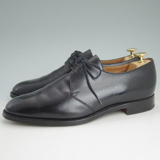 美品★クロケット&ジョーンズ 9E【★DARTMOUTH/318ラスト/ダートマウス】黒/プレーントゥ/Vフロント/ダービー/カーフ/Crockett&Jones★c744