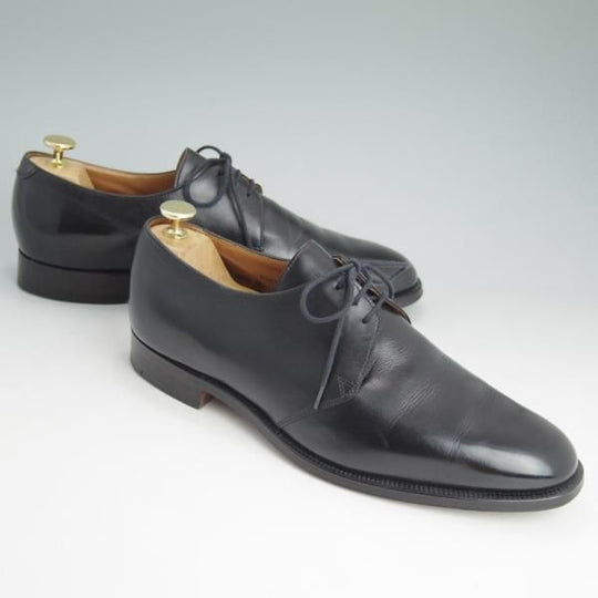 美品★クロケット&ジョーンズ 9E【★DARTMOUTH/318ラスト/ダートマウス】黒/プレーントゥ/Vフロント/ダービー/カーフ/Crockett&Jones★c744