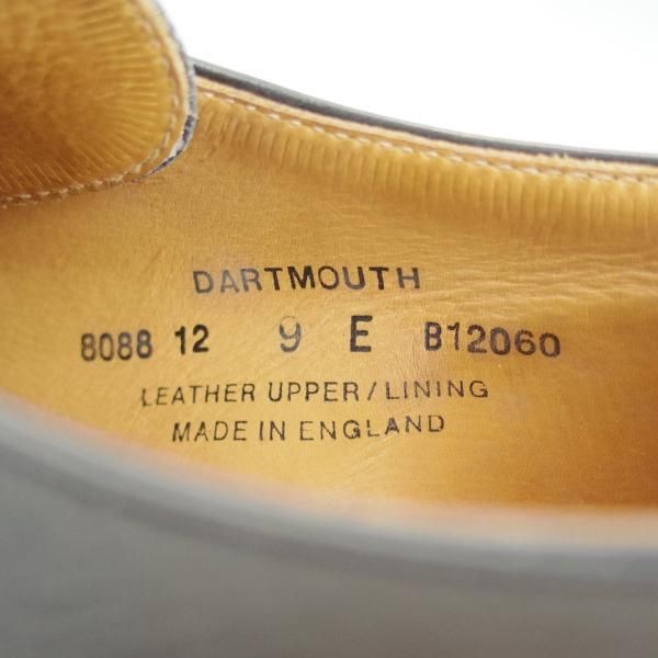 美品★クロケット&ジョーンズ 9E【★DARTMOUTH/318ラスト/ダートマウス】黒/プレーントゥ/Vフロント/ダービー/カーフ/Crockett&Jones★c744
