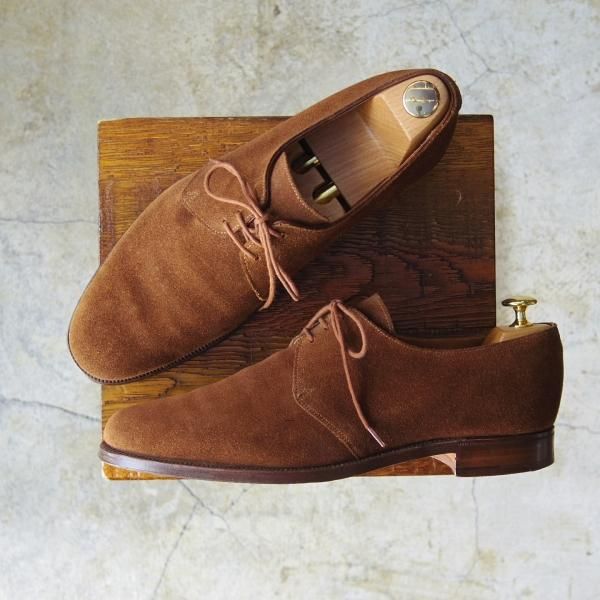 美品★クロケット&ジョーンズ 9E【★DARTMOUTH/318ラスト/ダートマウス】スエード/プレーントゥ/Vフロント/ダービー/Crockett&Jones★c745