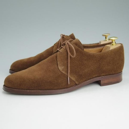 美品★クロケット&ジョーンズ 9E【★DARTMOUTH/318ラスト/ダートマウス】スエード/プレーントゥ/Vフロント/ダービー/Crockett&Jones★c745