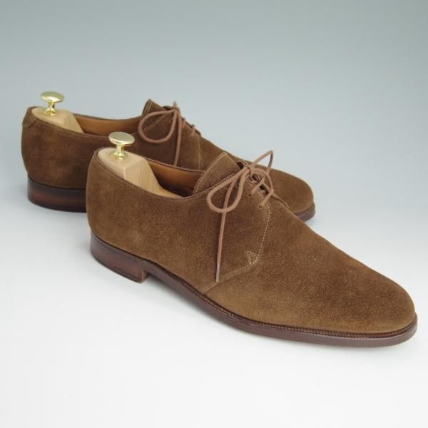 美品★クロケット&ジョーンズ 9E【★DARTMOUTH/318ラスト/ダートマウス】スエード/プレーントゥ/Vフロント/ダービー/Crockett&Jones★c745