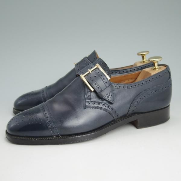 極上★クロケット&ジョーンズ 6E【★ポールセンスコーン別注/Poulsen Skone】248ラスト/モンクストラップ/カーフ/Crockett&Jones★c746
