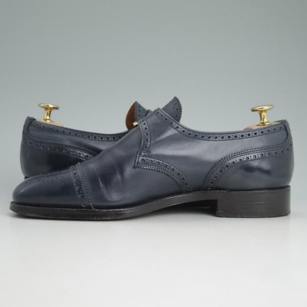極上★クロケット&ジョーンズ 6E【★ポールセンスコーン別注/Poulsen Skone】248ラスト/モンクストラップ/カーフ/Crockett&Jones★c746