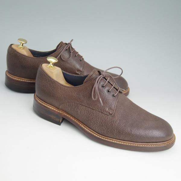 極上★(英)バーカー 8.5F【★Creative collection/プレーントゥ】茶/グレインレザー/BARKER★c748