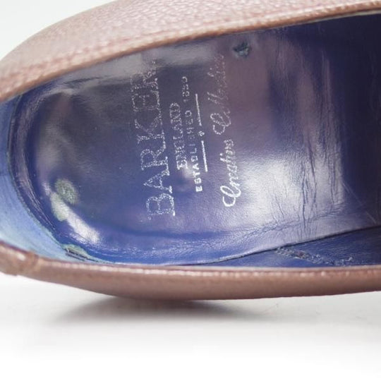 極上★(英)バーカー 8.5F【★Creative collection/プレーントゥ】茶/グレインレザー/BARKER★c748