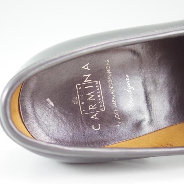 極上★(スペイン製)カルミナ SIZE 8【★グッドイヤーウェルテッド製法】コインローファー/黒/カーフ/CARMINA★c749