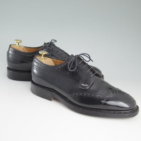 美品★チャーチ 70F/UK7【★旧チャーチ/GRAFTON/グラフトン】73ラスト/ブックバインダーカーフ/3都市ロゴ/黒/フルブローグ/Church's★c750