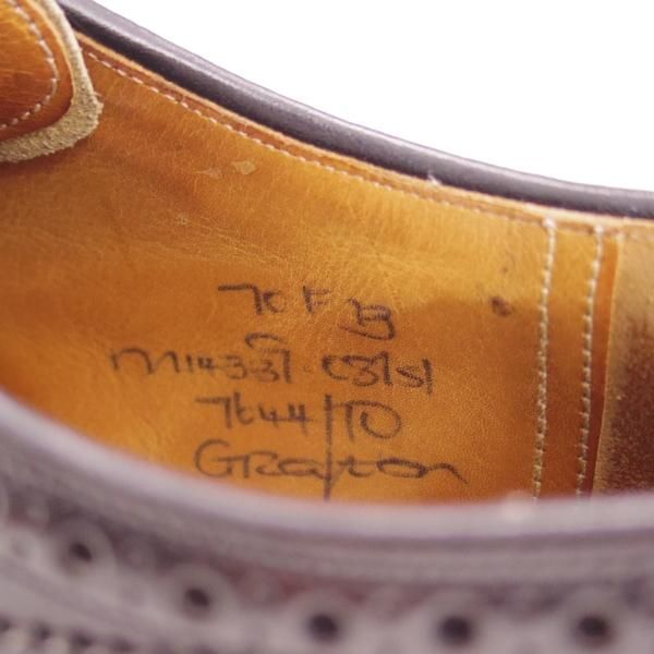 美品★チャーチ 70F/UK7【★旧チャーチ/GRAFTON/グラフトン】73ラスト/ブックバインダーカーフ/3都市ロゴ/黒/フルブローグ/Church's★c750