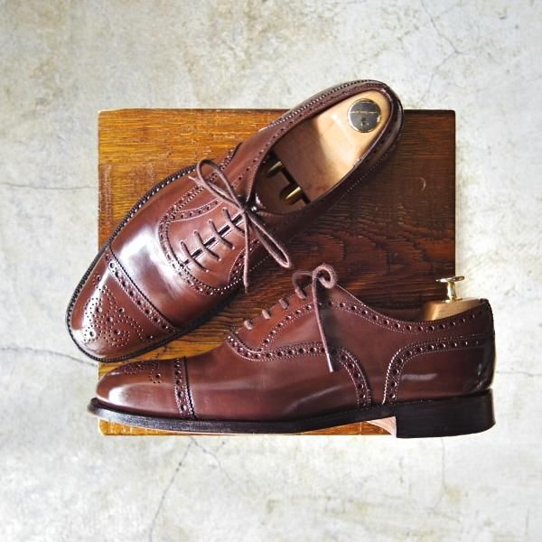 極上★チャーチ 70F/UK7【貴重★Heritage Collection/ディプロマット同様】173ラスト/4都市ロゴ/HIGHGROVE/セミブローグ/Church's★c751