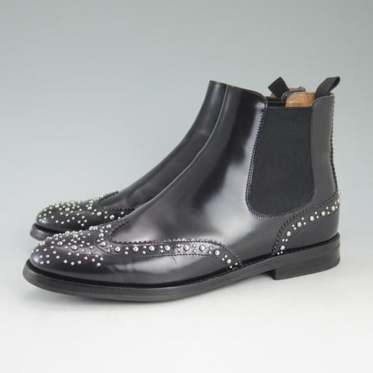 美品★チャーチ(レディース) SIZE 36【★KETSBY MET/ケッツビー/スタッズ】ポリッシュドバインダーカーフ/サイドゴアブーツ/Church's★c752