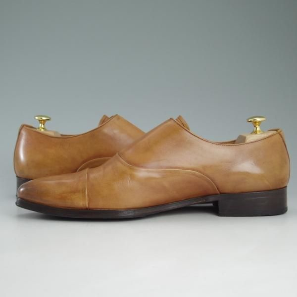 極上★(スペイン製)ESPOIR/伊勢丹メンズ館取扱い SIZE 8.5【★レベルソ仕上げ/サイドモンク】カーフ/エスポアール★c753