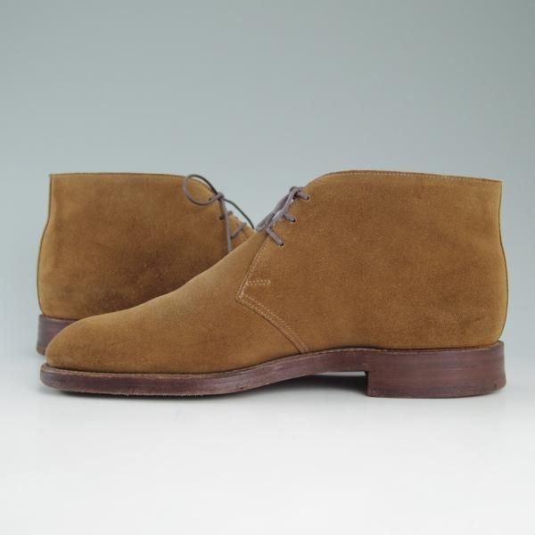 極上★クロケット&ジョーンズ 6.5E【★チルターン/CHILTERN】224ラスト/スエード/チャッカブーツ/薄茶/Crockett&Jones★c755