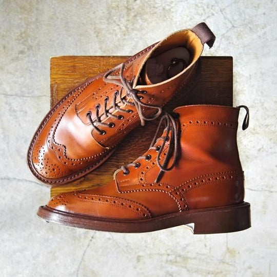 極上★トリッカーズ SIZE 7.5【★マロンアンティーク/MALTON/モールトン】カントリーブーツ/M2508/カーフ/Tricker's★c758