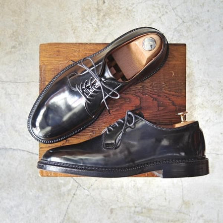 極美品★オールデン 7E【定価￥136,080-★コードバン/9901/(独)Budapester Schuhe別注】プレーントゥ/バリーラスト/Alden★c759