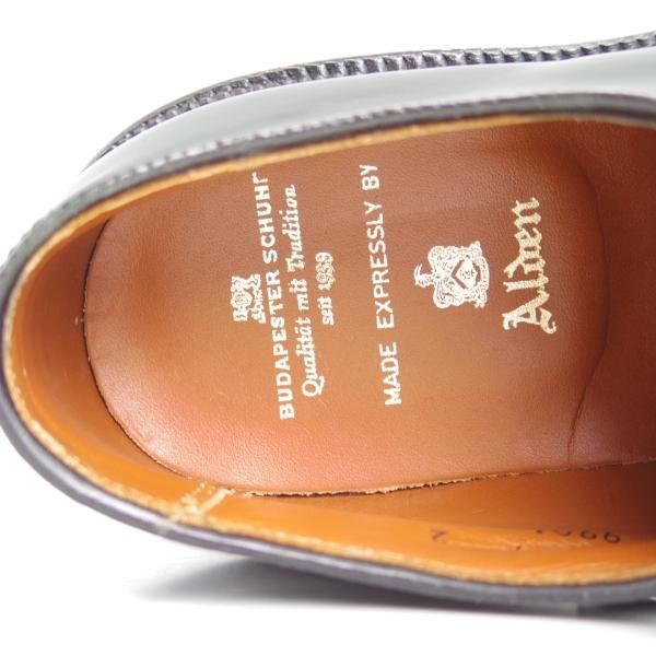 極美品★オールデン 7E【定価￥136,080-★コードバン/9901/(独)Budapester Schuhe別注】プレーントゥ/バリーラスト/Alden★c759