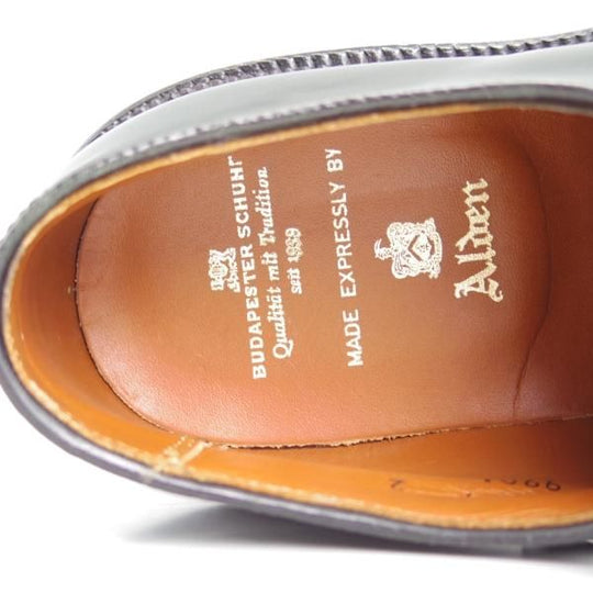 極美品★オールデン 7E【定価￥136,080-★コードバン/9901/(独)Budapester Schuhe別注】プレーントゥ/バリーラスト/Alden★c759