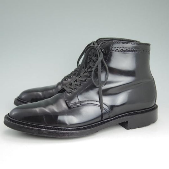 美品★オールデン 8D【★コードバン仕様/BLACKBIRD別注】黒/バリーラスト/45149HC/プレーントゥ/ブーツ/Alden★c760