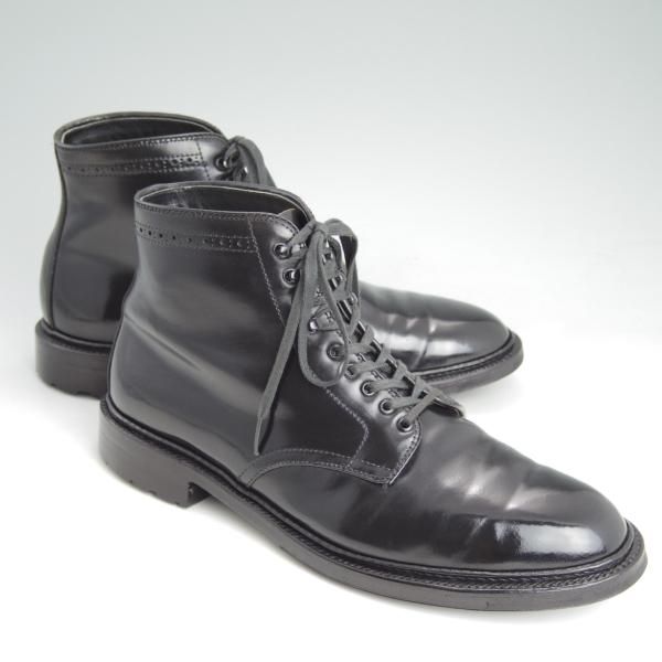 美品★オールデン 8D【★コードバン仕様/BLACKBIRD別注】黒/バリーラスト/45149HC/プレーントゥ/ブーツ/Alden★c760