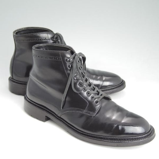 美品★オールデン 8D【★コードバン仕様/BLACKBIRD別注】黒/バリーラスト/45149HC/プレーントゥ/ブーツ/Alden★c760