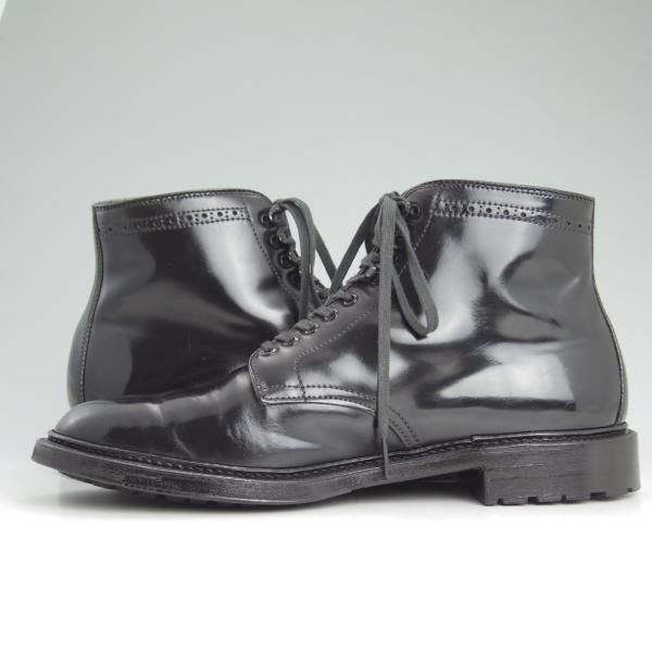 美品★オールデン 8D【★コードバン仕様/BLACKBIRD別注】黒/バリーラスト/45149HC/プレーントゥ/ブーツ/Alden★c760