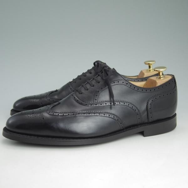 極美品★チャーチ 75F/UK7.5【★フルブローグ/EASTCOTE】138ラスト/4都市ロゴ/黒/カーフ/Church's★c763