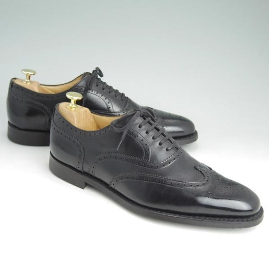 極美品★チャーチ 75F/UK7.5【★フルブローグ/EASTCOTE】138ラスト/4都市ロゴ/黒/カーフ/Church's★c763