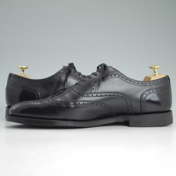 極美品★チャーチ 75F/UK7.5【★フルブローグ/EASTCOTE】138ラスト/4都市ロゴ/黒/カーフ/Church's★c763