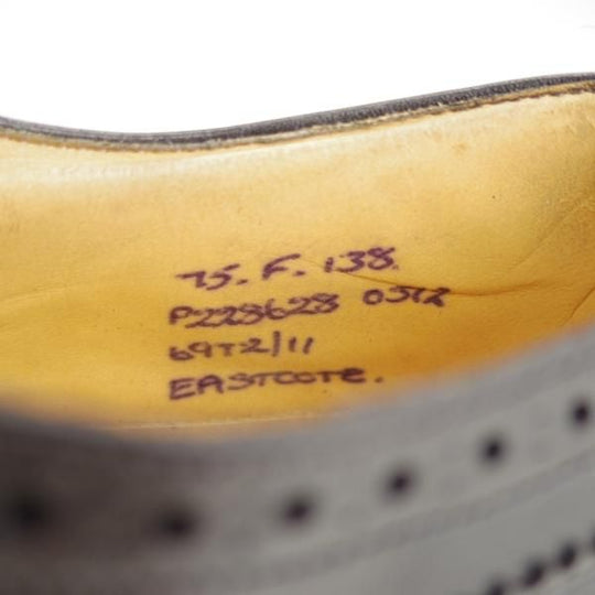 極美品★チャーチ 75F/UK7.5【★フルブローグ/EASTCOTE】138ラスト/4都市ロゴ/黒/カーフ/Church's★c763