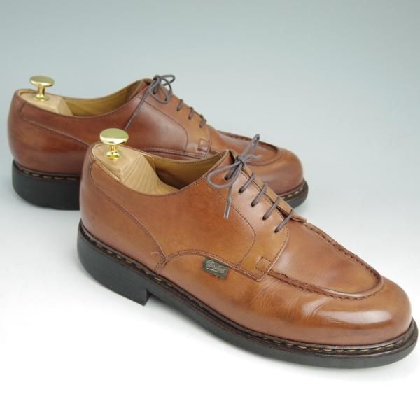★パラブーツ SIZE 7.5【★シャンボード/CHAMBORD】ゴールド/GOLD/TEXソール/リスレザー/カーフ/Uチップ/Paraboot★c768