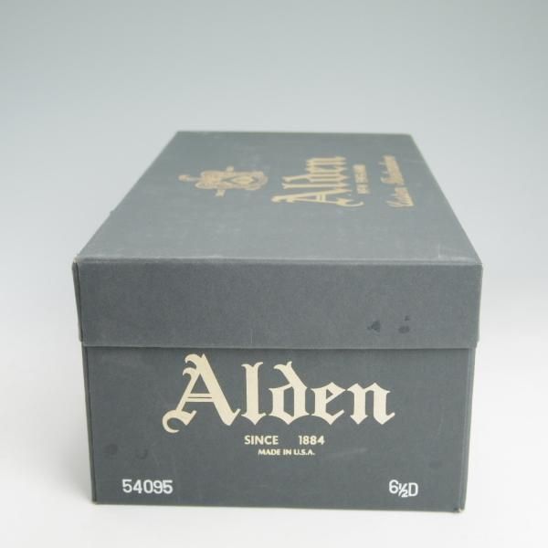 極美品★オールデン 6.5D【★コードバン仕様/モディファイドラスト】54095/セミブローグ/黒/Alden★c772