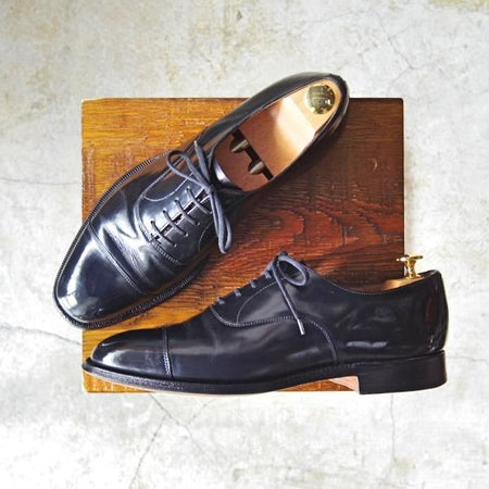 極上★チャーチ 75E/UK7.5【絶版★73ラスト/ブックバインダーカーフ】旧チャーチ/4都市ロゴ過渡期/コンサル似寄/BALMORAL/Church's★c774