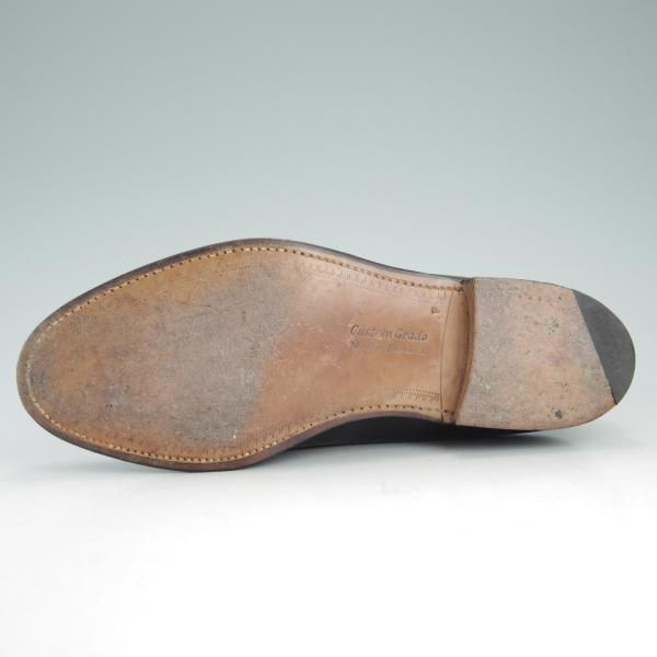 極美品★チャーチ 75F/UK7.5【★旧チャーチ/3都市ロゴ/HILTON】93ラスト/コインローファー/黒/Church's★c775