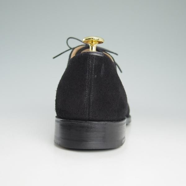 美品★チャーチ 85F/UK8.5 【★コンサル/CONSUL】173ラスト/ストレートチップ/5都市ロゴ/スエード/黒/Church's★c776