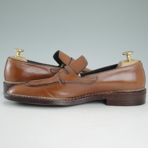 極上★(伊)アメデオ・テストーニ SIZE 6【定価20万円程度★ノルベジェーゼ製法/Amedeoライン】コインローファー/a.testoni★c777