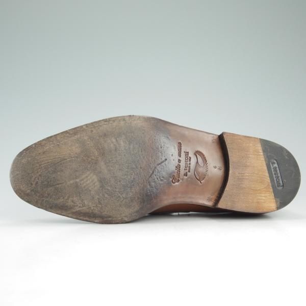 極上★(伊)アメデオ・テストーニ SIZE 6【定価20万円程度★ノルベジェーゼ製法/Amedeoライン】コインローファー/a.testoni★c777