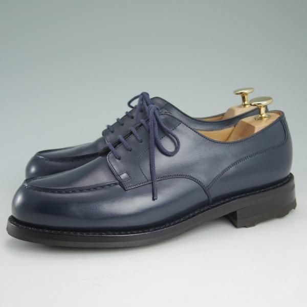 美品★J.M.ウェストン 5.5E【貴重★ネイビー色/GOLF/ゴルフ】641/ジャーナリストシューズ/31ラスト/Uチップ/Weston/ウエストン★c778