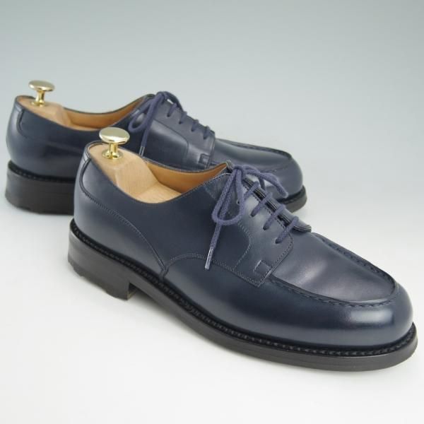 美品★J.M.ウェストン 5.5E【貴重★ネイビー色/GOLF/ゴルフ】641/ジャーナリストシューズ/31ラスト/Uチップ/Weston/ウエストン★c778