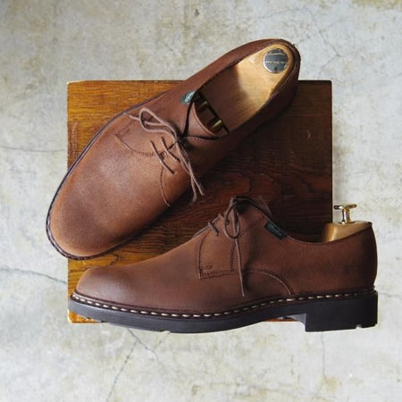 未使用★パラブーツ SIZE 8【貴重★ワックススエード仕様】プレーントゥ/TEXソール/スエード/Paraboot★c780