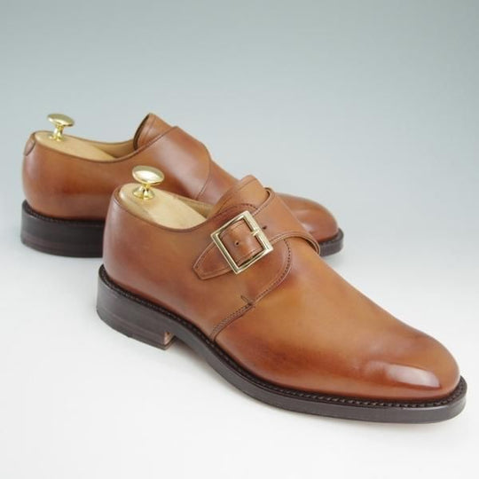 未使用★(英)チーニー 6.5F【貴重★デッドストック品/NICKY/ニッキー】モンクストラップ/カーフ/茶/CHEANEY★c781