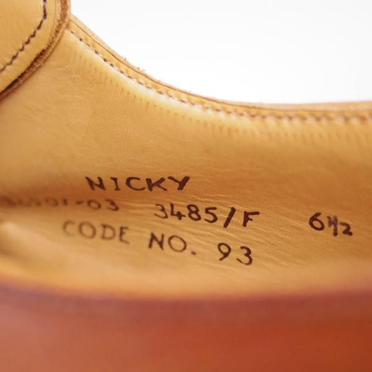 未使用★(英)チーニー 6.5F【貴重★デッドストック品/NICKY/ニッキー】モンクストラップ/カーフ/茶/CHEANEY★c781