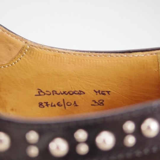 美品★チャーチ(レディース) SIZE 38【★バーウッド/BURWOOD MET/スタッズ】ポリッシュドバインダーカーフ/フルブローグ/Church's★c785